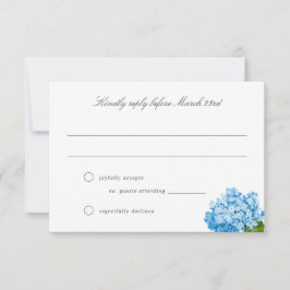 Blått Hydrangea Grand Millennium Bröllop OSA Card Kort