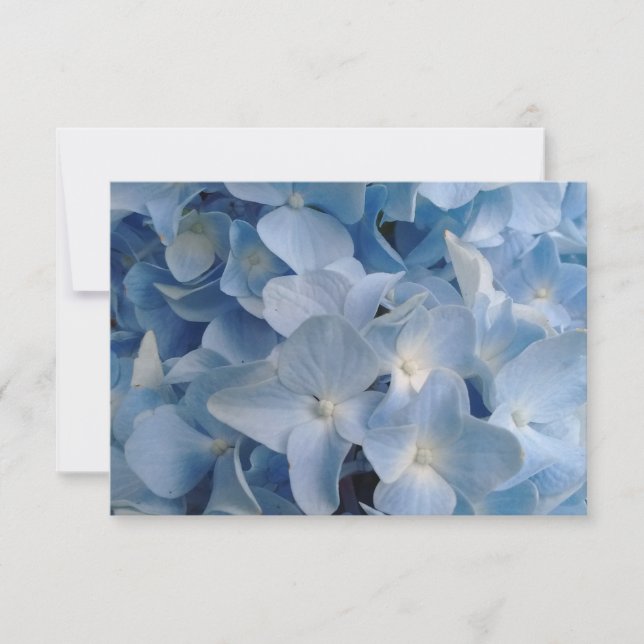 Blått Hydrangea-kort tack vare uppmuntran till Kär (Framsida)