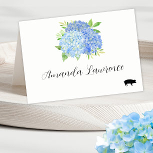 Blått Hydrangea Namn Gris-måltider (tillval) Bordsnummer