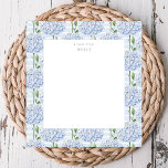 Blått Hydrangea över hela Personligen Bloom Anteckningsblock<br><div class="desc">Det här söt anteckningsblocket har en vattenfärgsvattenfärgsvattenramsdesign och anpassningsbar.</div>