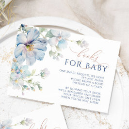 Blått Hydrangea & Ro Flowers Bokar-visitkort Tilläggskort