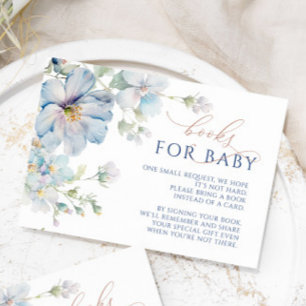 Blått Hydrangea & Ro Flowers Bokar-visitkort Tilläggskort
