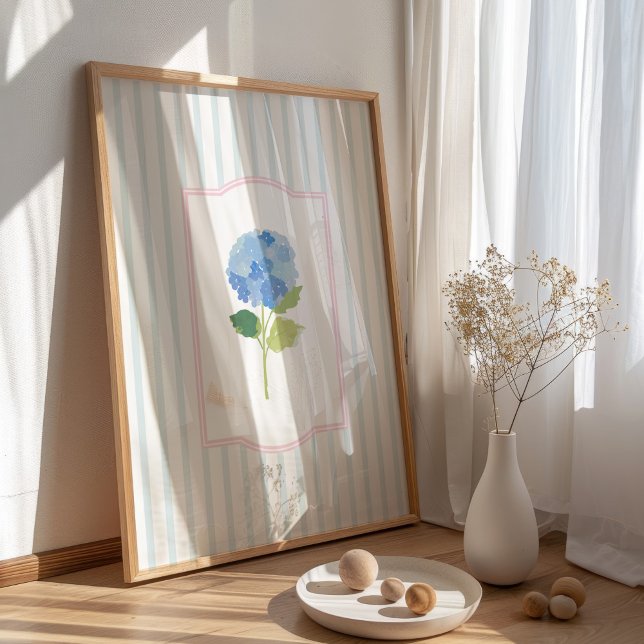 Blått Hydrangea Wall Art Skriv ut Poster (Skapare uppladdad)