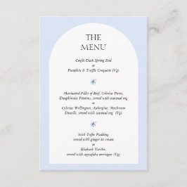 Blått Hydrangea Wedding Menu Choice Card Tilläggskort