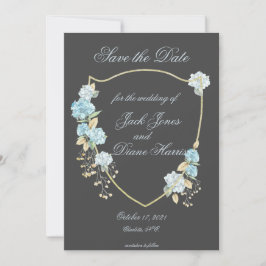 Blått Hydreanga Spara datum Meddelande