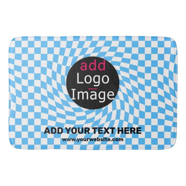 Blått i den moderna Anpassningsbarna Professionell Badrumsmatta (Framsidan)