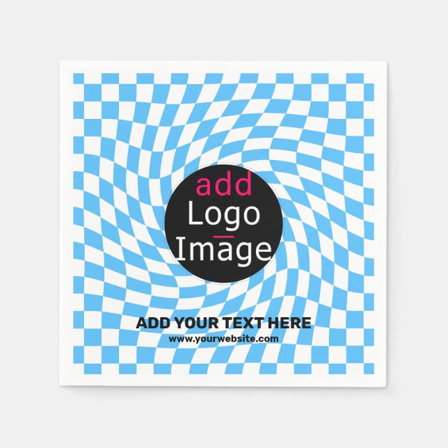 Blått i den moderna Anpassningsbarna Professionell Pappersservett (Framsidan)