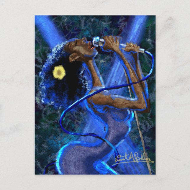 Blått i Rhapsody-vykort Vykort (Framsida)