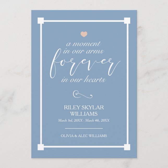 Blått i vår Hearts Baby minnesstund Program (Framsida)