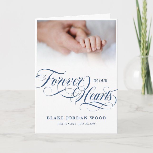 Blått i våra hjärtan Pojke-begravningar Program (Framsida)