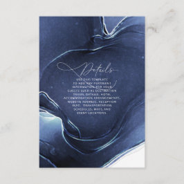 Blått ID762 för Bläck-flöde Bröllop Tilläggskort