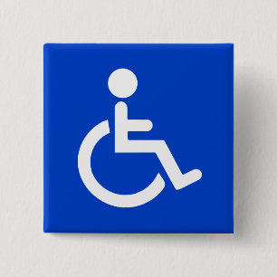 Blått inaktiverad symbol knapp