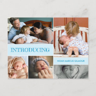 Blått introducerar andra Baby-fotomaket Meddelande Vykort