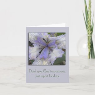 Blått Iris-inspirationskort Kort