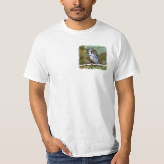 Blått Jay 1 skjorta Tee Shirt (Framsida)