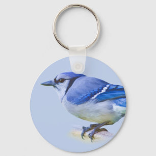 blått Jay Keychain Nyckelring