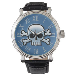 Blått Jolly Roger Armbandsur