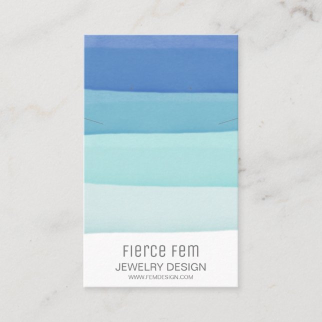 Blått judiskt Visning för Bläck Lagrar Visitkort (Framsida)