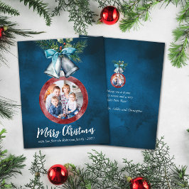 Blått julfoto för Silver Klockor, budgeterat