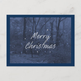 Blått julkort helg vykort