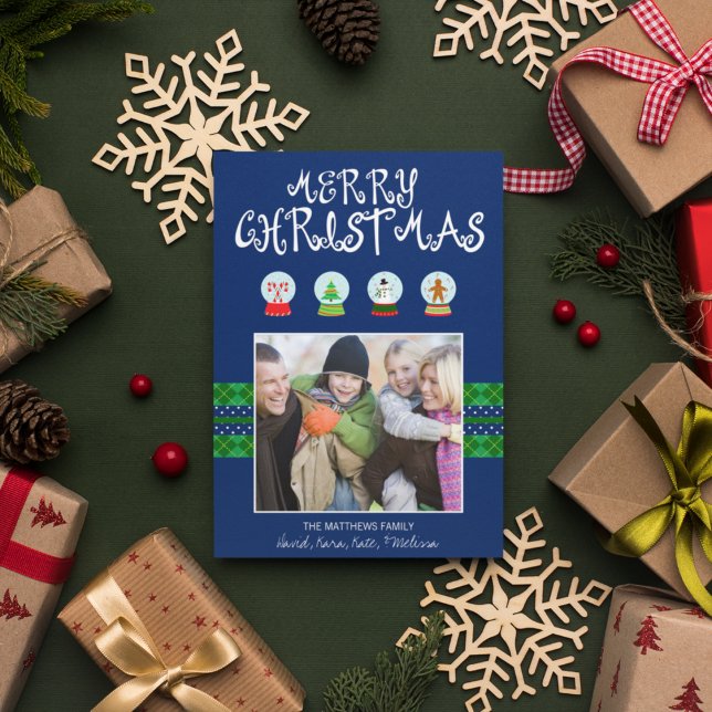 Blått julljulljulljulljus - Helgdag-fotokort för S Julkort (Skapare uppladdad)