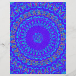 Blått Kalejdoskop Scrapbookpapper 2-Sidig Sida