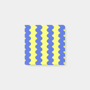 Blått kalk Vågigt Rand feta moderna Kontorsmaterie Post-it Block