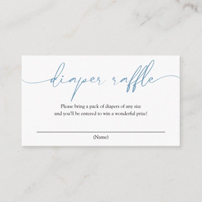 Blått Kalligrafiskt kort för hårkors-skåp (Framsida)