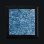 Blått Karta Smyckeskrin<br><div class="desc">US Karta Blueprint. Konstnär: Vision Studio. Bild-ID: 92329Z.</div>
