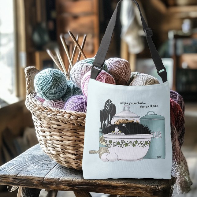 Blått kattblått för bakverk axelväska (Skapare uppladdad)