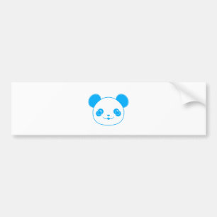 Blått Kawaii Panda Björn Bildekal