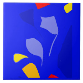 Blått keramiskt plattor, liten (4,25 x 4,25 tum) kakelplatta