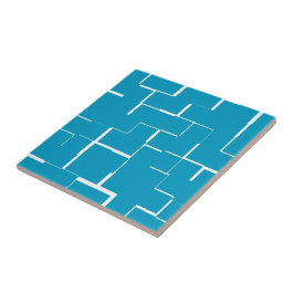 Blått keramiskt plattor, liten (4,25 x 4,25 tum) kakelplatta