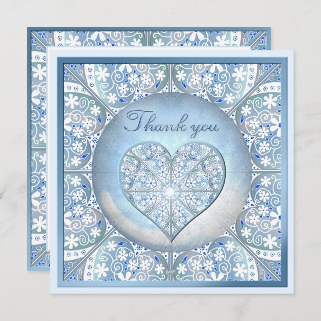 Blått keramiskt Snöre (Fram/baksida)