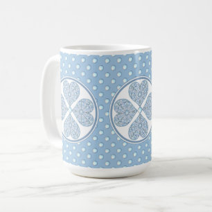 Blått keramiskt Snöre Kaffemugg