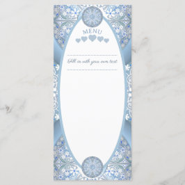 Blått keramiskt Snöre Meny