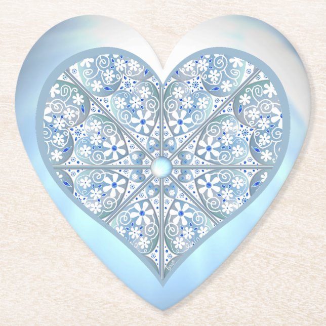 Blått keramiskt Snöre Underlägg Papper (Framsida)