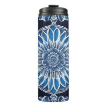 Blått keramiskt utskrivet