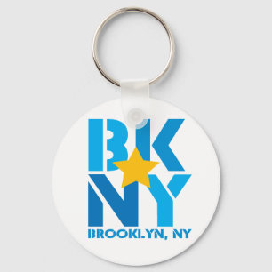 Blått Keychain för BK Brooklyn Nyckelring