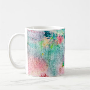 Blått konstnärligt. Presentation av vit Contempora Kaffemugg