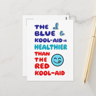 Blått Kool-Aid POSTKORT Vykort