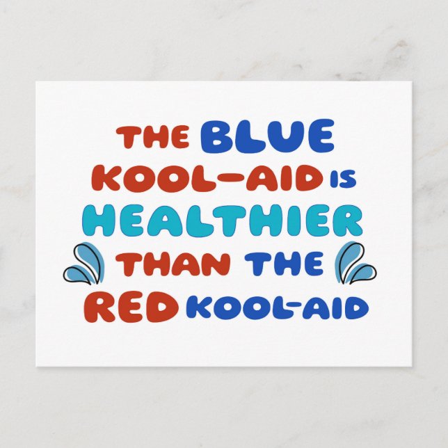 Blått Kool Aid POSTKORT Vykort (Framsida)