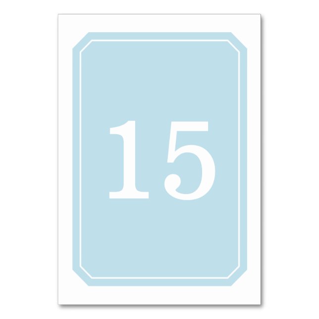 Blått kort för Elegant Bord (Framsidan)