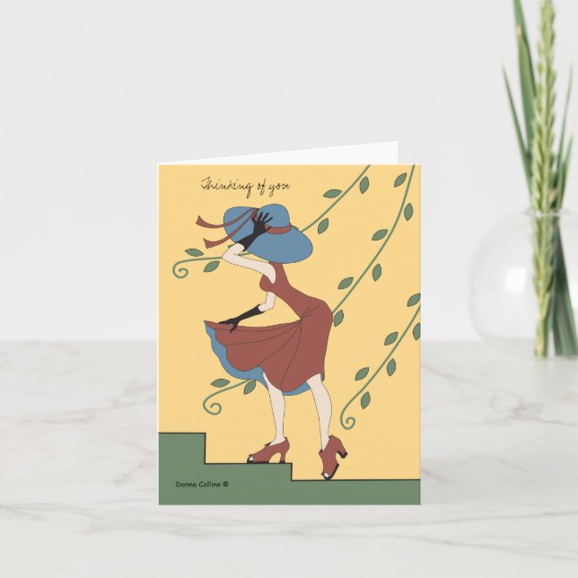 Blått kort för hatt-anteckning (Framsida)