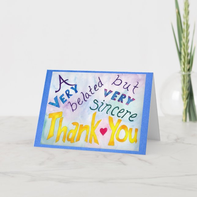 Blått kort, men tack! tack kort (Framsida)