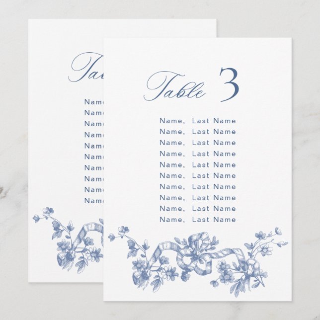 Blått korts för orange-sätesdiagram inbjudningar (Fram/baksida)