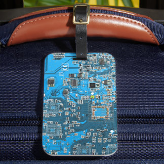 Blått kretskort med tryckt kretsuppsättning PCB Bagagebricka