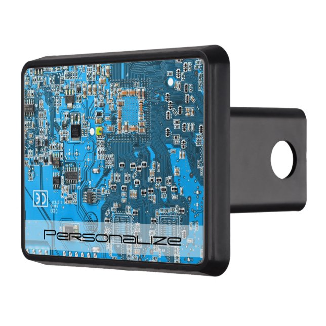 Blått kretskort med tryckt kretsuppsättning PCB Dragkroksskydd (Vänster)