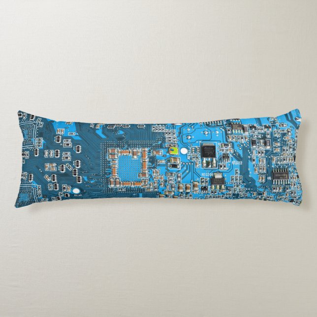 Blått kretskort med tryckt kretsuppsättning PCB Kroppskudde (Framsidan)