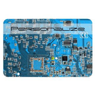 Blått kretskort med tryckt kretsuppsättning PCB Magnet